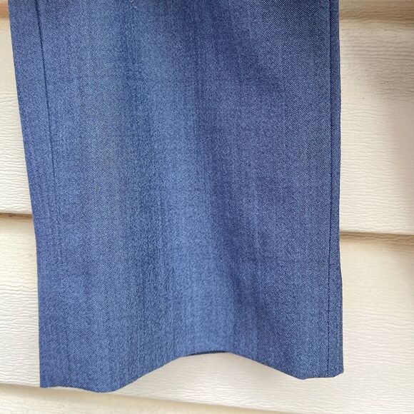 Banana Republic grey/light blue ankle length pants, mid-rise, zipper, pockets, 2 - Picture 6 of 8